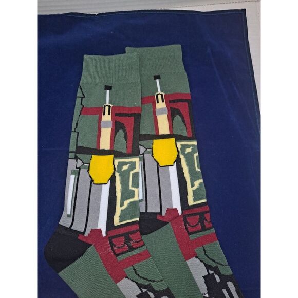 1 Pair Star Wars Boba Fett Bounty Hunter Cartoon Socks For Men & Women One Size - Picture 4 of 5
